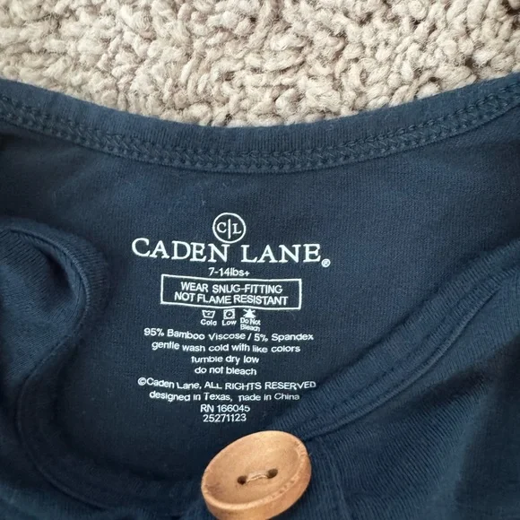 Caden Lane Navy Gown and Cap - Newborn - Picture 2 of 3